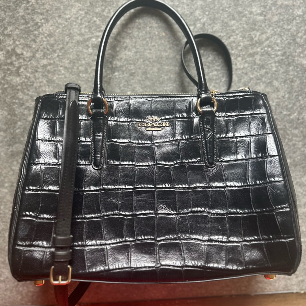 Coach F44960 Croc Embossed Surrey Bag